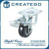 Flight Case 3'' Braked Swivel Caster With pu Wheel thumbnail-1