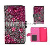 Shinning Diamond Wallet Case for Lady, Booklet Case for IphoneSE/iphone6/iphone6 Plus thumbnail-3