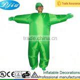DJ-CO-116 Inflatable Suit Funny Colorful Halloween Costume Green Jumpsuit