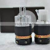 Gaofei E50TB Rhodium Plated Schuko AC Power Plug +IEC Plug