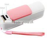 Factory Price Fashionable 2600 Mah Portable Power Bank Best Quality Power Bank 2200mah With Customized Logo thumbnail-1