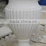 Various Material White Marble Garden Planters Bowl Pots