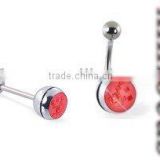 316L Stainless steel flash light tongue ring