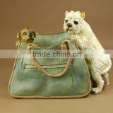 Polyresin Small Plastic Dog Figurines Model For Home Decoration