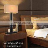 Single / Dual Hotel Cloth Shade Table Lamp ,Wood Lamp,Desk Lamp,Reading Lamp