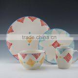 16pc Stoneware Dishwasher/microwave Safe Hand Painted Dinnerset Service for 4/ AB Grade/2016 New Design/ceramic Mug thumbnail-1