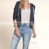 Lady Brand New Design Fashion Casual Blouse and Tops Woman Plus Size Xxxl Hoodies With Zipper thumbnail-5