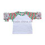 Wholesale 2016 Boutique Baby t Shirt Toddler Girls Striped Sleeve Raglan Shirt 3/4 Ruffle Sleeve Shirt thumbnail-5