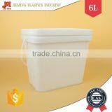 Packaging Plastic Box With Handle, 6L Rectangle Plastic Bucket