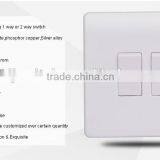 High Quality UK Standard Two Gang One Way or Two Way Wall Switch thumbnail-2