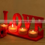 Romantic LOVE wood wedding Candlestick