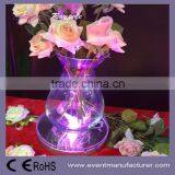 Wedding Decor 20cm Round Rgb Under Glass Bottle Vase Table Centerpiece Base Light With Remote Controlled thumbnail-2