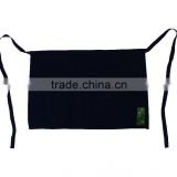 Cheap Wholesale promotion black color Blank cotton half apron pinafore