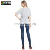 Roll Neck Short Sleeve Pullover With Pea Green Stripe, Fancy Grey Half Sleeve Cashmere Pullover thumbnail-2