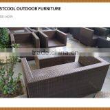 5 Pieces Outdoor Furniture Set Patio Garden Lawn Cushioned Seat Black Wicker Rattan Sofa Set