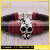 Jingli Jewelry Stainless Steel Silver Jewelry Cheap Skull Bead Head Bracelet for Men, Skull Bracelets for Men and Women thumbnail-3