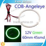 2pcs DC 12V Auto Led Light Bulb for Car Angel Eye Led Headlight Green Color Cob Led Ring Light thumbnail-1