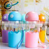 Mushroom Shape Cartoon Portable Silicone Cup Sleeve With Tea Infuser thumbnail-1