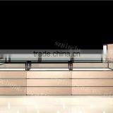 Wood Veneer Material Jewelry Showcase Kiosk With Led Strip Light for Shop Decoration Design thumbnail-5