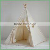 Wholesale Low MOQ Plain Calico Lace Indoor Kids Teepee thumbnail-1