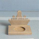 Cheap Unfinished Decorative Craft Wooden Candle Holder Craved thumbnail-2