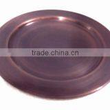 Bronze Color Metal Charger Plate for Wedding & Decoration, Cheap Charger Platter for Christmas Festival thumbnail-3