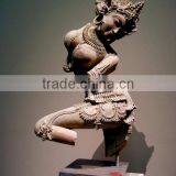 Yellow Marble Ancient Woman Statue for Sale thumbnail-1