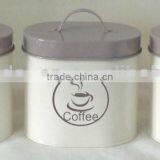 Vintage Oval Tea Coffee Sugar Canisters Kitchen Storage Sets thumbnail-1