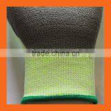 EN 388 4543 Hi VIZ Green UHMWPE Liner PU Coating Cut Resistant Gloves,Cool Breathable Garden Gloves thumbnail-2