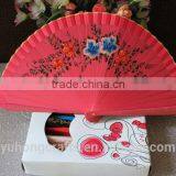 Spanish Wood Fabric Fan for Party thumbnail-2