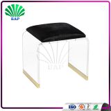 Transparent Acrylic Living Room Stool French Style Luxury Ottomans Lucite Bathroom Stool