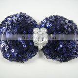 New Design Blue Sequined Pearl Bow for Hair Accessory Set thumbnail-1
