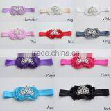 New Princess Elastic Crown Flower Headband Pearls Tiara Baby Girl Headband thumbnail-1