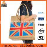 Christmas Tote Used Bag Jute Fabric Recycling Sack thumbnail-1