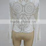 New Ladies Embroidered Summer Beach Cover Lace Fashion Top thumbnail-2