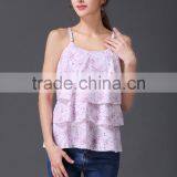 Floral Summer Cotton Maternity Chemise Breastfeeding Vest Nursing Tanks thumbnail-2
