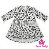 Lovely Children Dress Printed Watermelon Long Sleeve Short Front Long Behind With 2 Pockets Clothing Frock Design For Baby Girl thumbnail-5