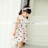 S17580A Girl Summer Clothing Cotton Dot Printed Dress for Kids thumbnail-3