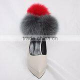 Myfur Custom Stylish Real Soft Fox Body Fur Pom Pom Accessory For Lady Shoes thumbnail-3