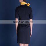 Custom Nice and Chantilly Cotton Material Dress Stewardness Female Uniforms for the Airport thumbnail-3