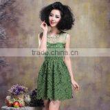 Latest Elegant African Short Summer Lace Mesh Dresses thumbnail-1