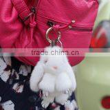 Best Selling Good Quality Rabbit Shape Mink Fur Keychain thumbnail-1
