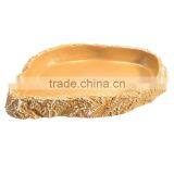 Hot Sale Yellow Color Food Grade ABS Plastic Reptile Tortoise Water Dish Food Bowl Toy For Amphibians Gecko Snakes Lizard Spider thumbnail-5