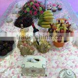 2016 Fashion Lace Fabric Art Lace 2Yard Exquisite 3D Flower 150cm Handmade Diy Wedding Dress Fabric Clothes Tablecloth Decorati thumbnail-4