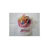 Cartoon Printed Kids Baseball Caps With Plastic Buckle, White Custom Cute Sports Girls Cap For Promo thumbnail-1