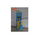 Blue Supermarket Corrugated Cardboard Floor Display Stand for Stationery thumbnail-1