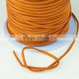 3mm Faux Suede Cord Cadmium Orange Leather Cord String 1.5mm Thickness thumbnail-2