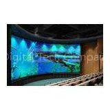 Large curved screen 3D cinema system with bubble snow rain lighting special effect system