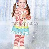 Newborn Baby Cloyhing Girls Leopard Floral Flower Appliqued Hospital Gown Rompers Set thumbnail-3