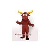 Fur Brown Cattle Mascot Costume Christmas Party Dress
